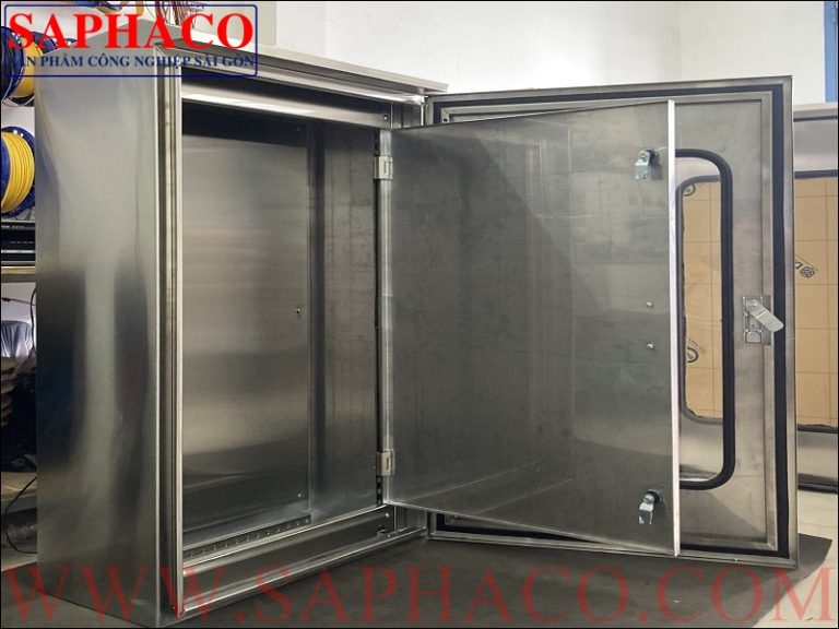 Vỏ tủ điện ngoài trời, 2 lớp cửa, Inox304 H800xW600xD300 T1.0-IP54 Mica ...